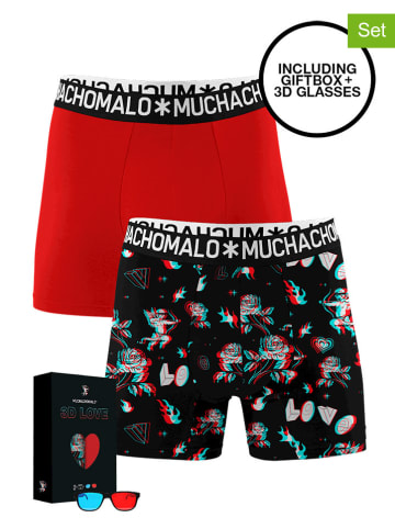 Muchachomalo 2-delige set: boxershorts zwart/rood