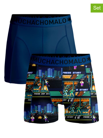 Muchachomalo 2-delige set: boxershorts donkerblauw/meerkleurig
