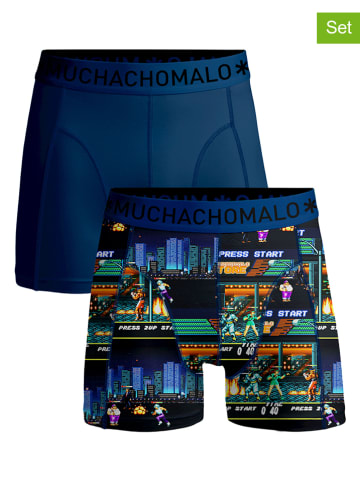 Muchachomalo 2er-Set: Boxershorts in Dunkelblau/ Bunt