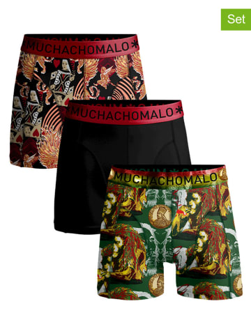 Muchachomalo 3-delige set: boxershorts zwart/meerkleurig