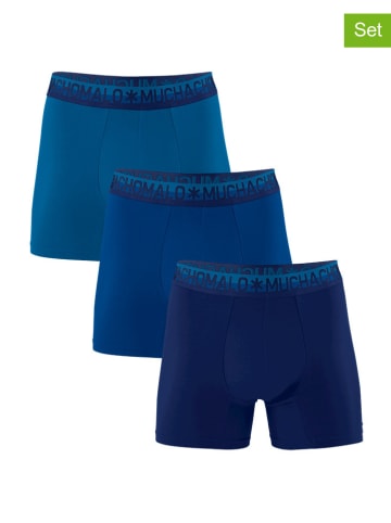 Muchachomalo 3-delige set: boxershorts blauw/donkerblauw