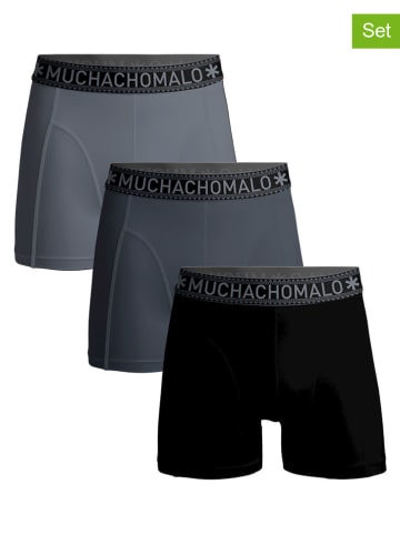 Muchachomalo 3-delige set: boxershorts grijs/zwart