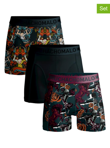 Muchachomalo 3-delige set: boxershorts donkergroen/meerkleurig
