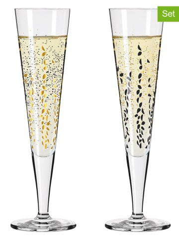 RITZENHOFF 2er-Set: Champagnergläser "Goldnacht" in Gold - 205 ml