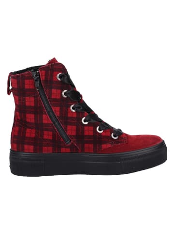 Legero Leder-Sneakers in Rot/ Schwarz