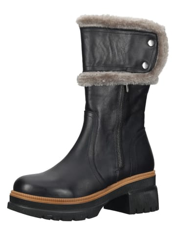 ILC Leder-Stiefel in Schwarz