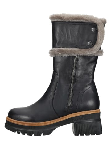 ILC Leder-Stiefel in Schwarz