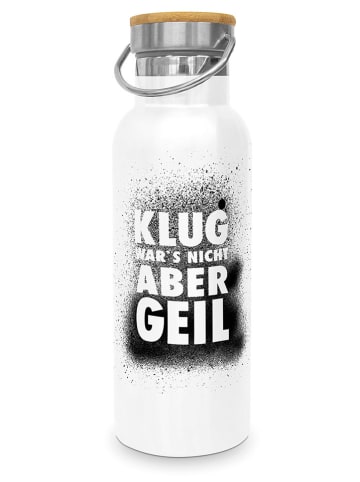 ppd Edelstahl-Trinkflasche "Klug war's nicht" in Weiß - 500 ml