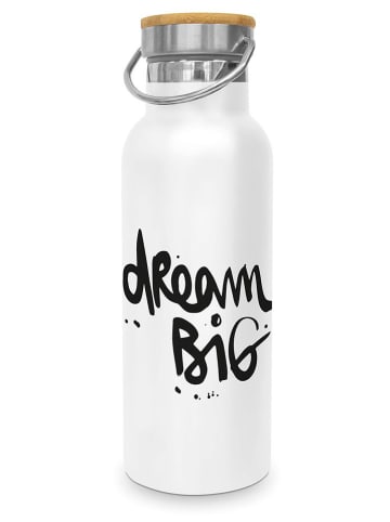 ppd Edelstahl-Trinkflasche "Dream Big" in Weiß - 500 ml