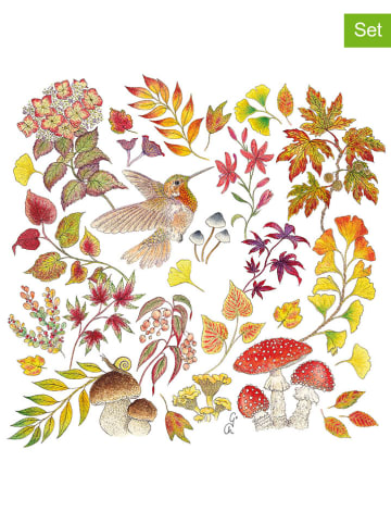 ppd 2-delige set: servetten "Autumn Love" meerkleurig - 2x 20 stuks