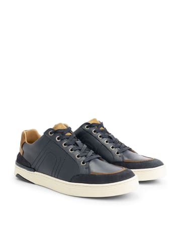 Travelin` Leren sneakers "Hagley" donkerblauw