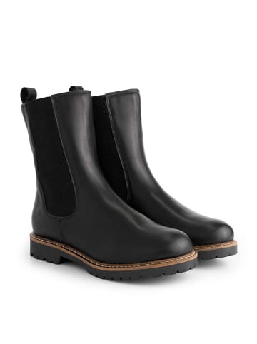 Travelin` Leder-Chelsea-Boots "Lemming" in Schwarz