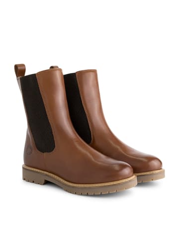 TRAVELIN' Leren chelseaboots "Lemming" bruin