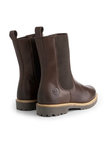 TRAVELIN' Leder-Chelsea-Boots "Lemming" in Braun