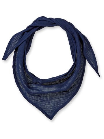 Sense Organics Driehoekige sjaal "Elim" donkerblauw