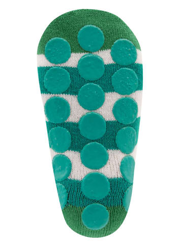 ewers 2er-Set: ABS-Socken "Lemuren" in Grün/ Dunkelblau