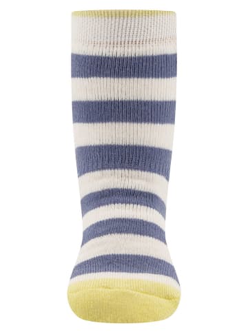 ewers 2er-Set: ABS-Socken "Lemuren" in Blau/ Beige