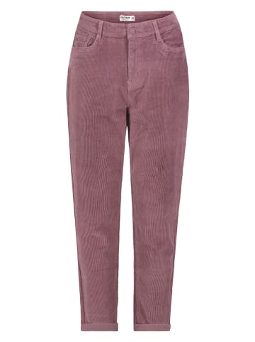 Eight2Nine Spodnie sztruksowe - Mom fit - w kolorze jagodowym