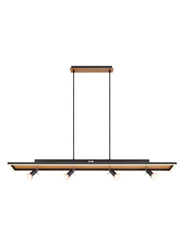 Globo lighting LED-Hängeleuchte "Ida" in Schwarz/ Hellbraun - (B)120 x (H)116 cm