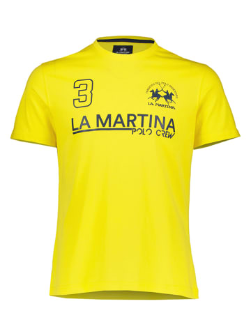 La Martina Koszulka w kolorze żółtym