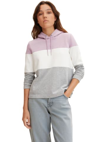 Tom Tailor Bluza w kolorze jasnoróżowo-szaro-białym