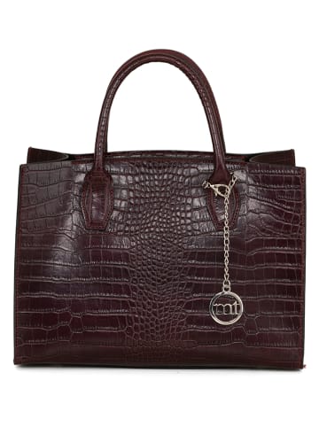 Mia Tomazzi Leder-Henkeltasche "Lepontina" in Bordeaux - (B)33 x (H)26 x (T)15 cm