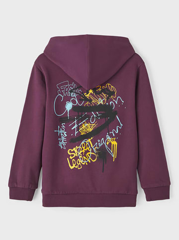 name it Hoodie "Mohatte" paars