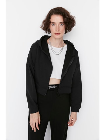 trendyol Sweatjacke in Schwarz