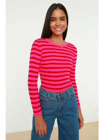 trendyol Pullover in Pink/ Schwarz