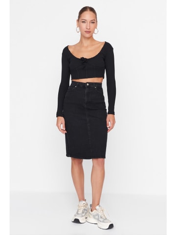 trendyol Jeansrock in Schwarz