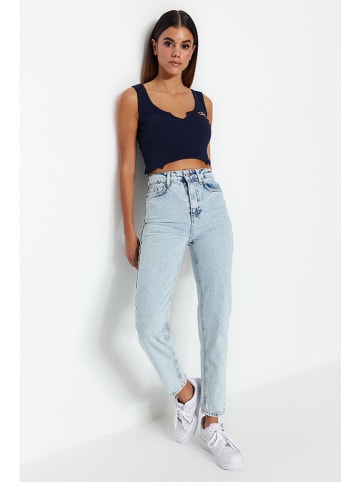 trendyol Dżinsy - Slim fit - w kolorze błękitnym