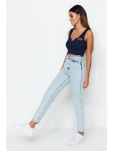 trendyol Dżinsy - Slim fit - w kolorze błękitnym