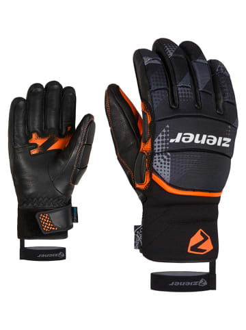 Ziener Ski-/ Snowboardhandschuhe "Gladir" in Schwarz/ Grau/ Orange