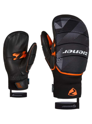 Ziener Ski-/snowboardhandschoenen "Gladiator" zwart/grijs/oranje