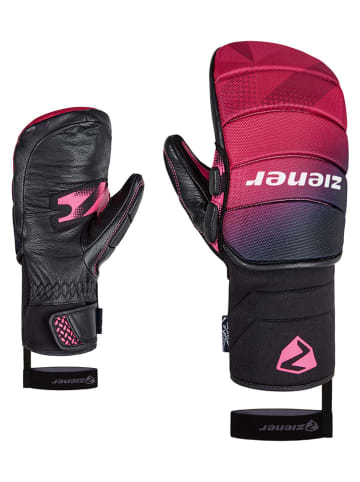 Ziener Rękawiczki narciarskie "Lator" w kolorze czarno-różowym