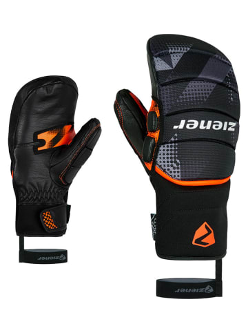 Ziener Rękawiczki narciarskie "Lator" w kolorze pomarańczowo-czarnym
