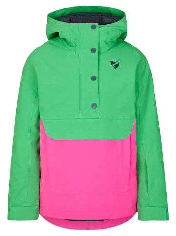 Ziener Kurtka narciarska "Anefay" w kolorze zielono-różowym
