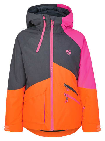 Ziener Kurtka narciarska "Aruma" w kolorze różowo-szaro-pomarańczowym