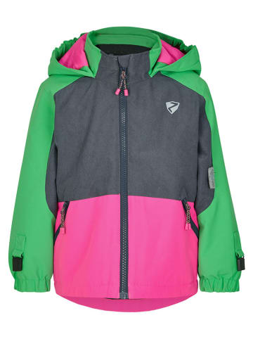 Ziener Ski-/ Snowboardjacke "Amely" in Grün/ Grau/ Pink