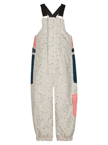 Ziener Spodnie narciarskie "Alena" w kolorze kremowo-granatowym ze wzorem