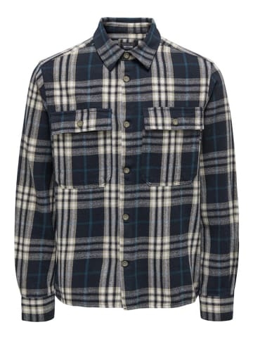 ONLY & SONS Blouse "Scott" - loose fit - donkerblauw
