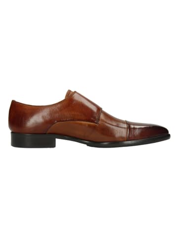 MELVIN & HAMILTON Leren monkstraps "Lance 1" lichtbruin
