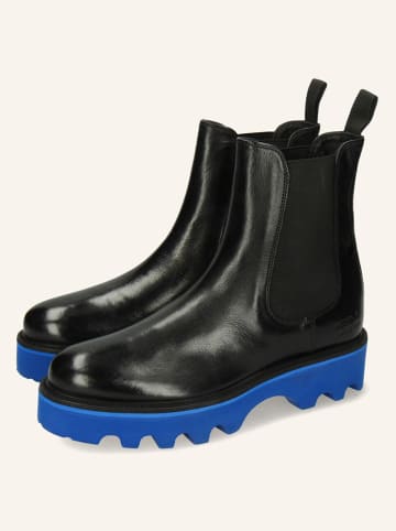 MELVIN & HAMILTON Leder-Chelsea-Boots in Schwarz/ Blau