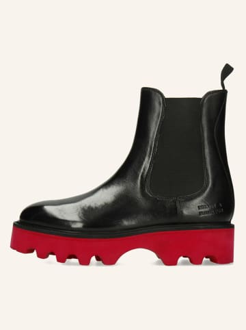 MELVIN & HAMILTON Leder-Chelsea-Boots in Schwarz/ Rot