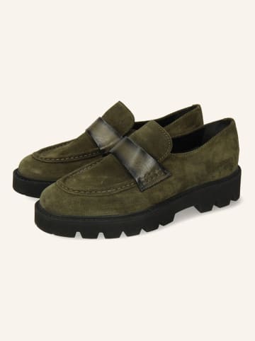 MELVIN & HAMILTON Skórzane slippersy "Jade 58" w kolorze khaki