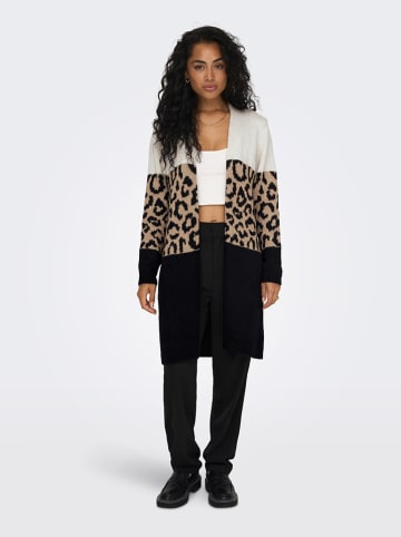 ONLY Cardigan "Jade" in Schwarz/ Beige