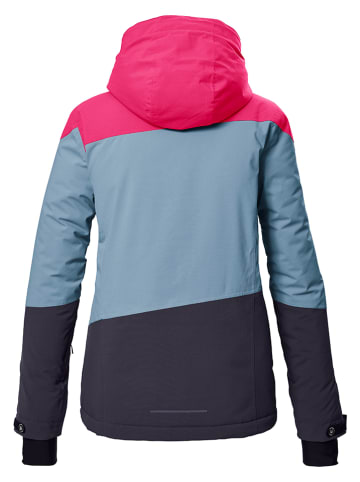 Killtec Kurtka narciarska w kolorze antracytowo-błękitno-różowym