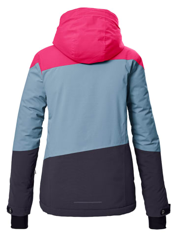 Killtec Ski-/ Snowboardjacke in Anthrazit/ Hellblau/ Pink