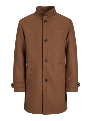 Jack & Jones Płaszcz przejściowy "Melton" w kolorze brązowym