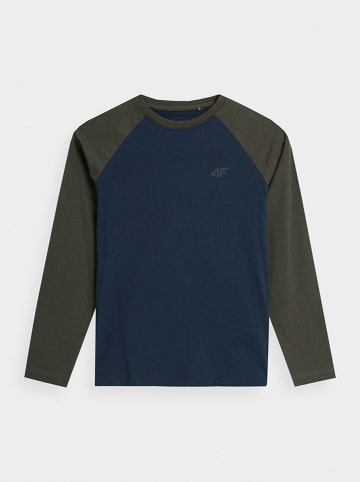 4F Longsleeve donkerblauw/kaki